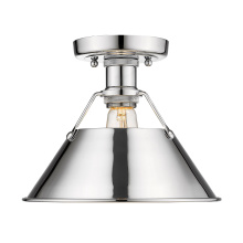 Golden 3306-FM CH-CH - Yep by Golden Lighting Orwell 1-light Flush Mount in Chrome